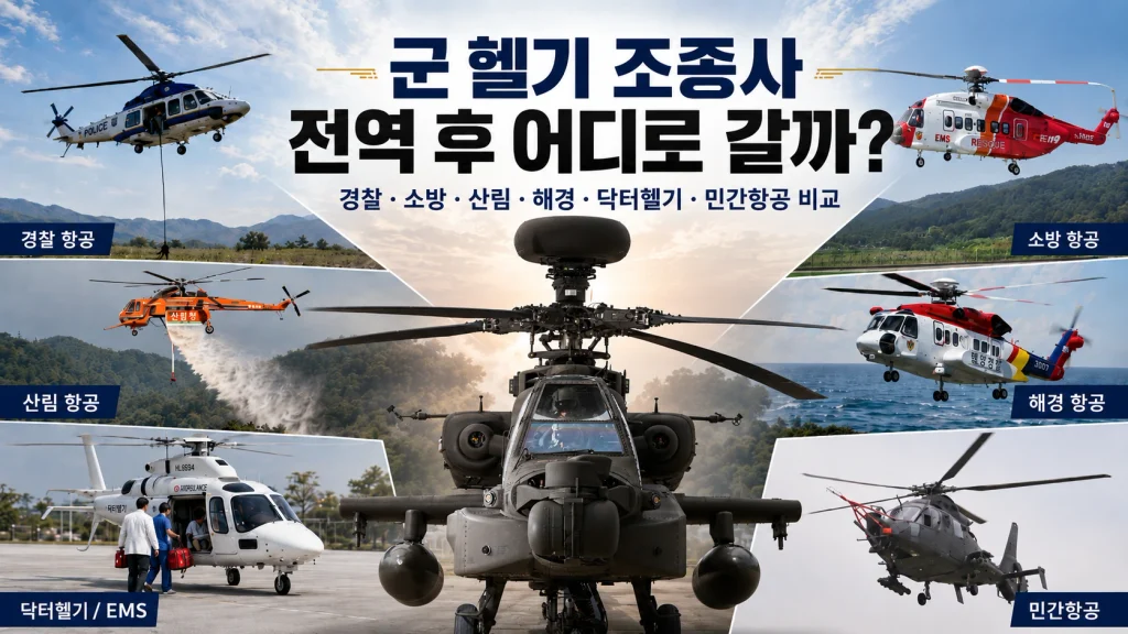 군 헬기 조종사 전역 후 진로