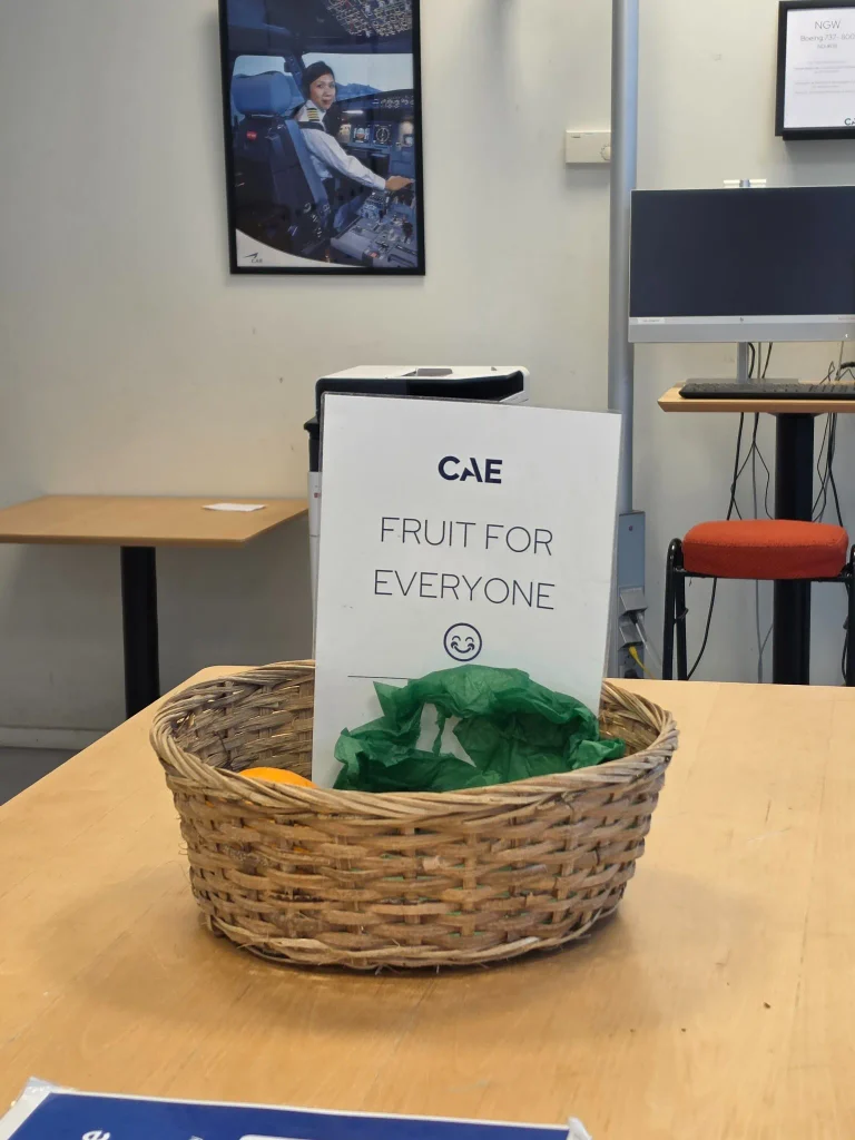 CAE Oslo 헬기 훈련 후기|QR 체크인부터 최종평가까지 4 cae oslo free fruit basket 1 768x1024 1